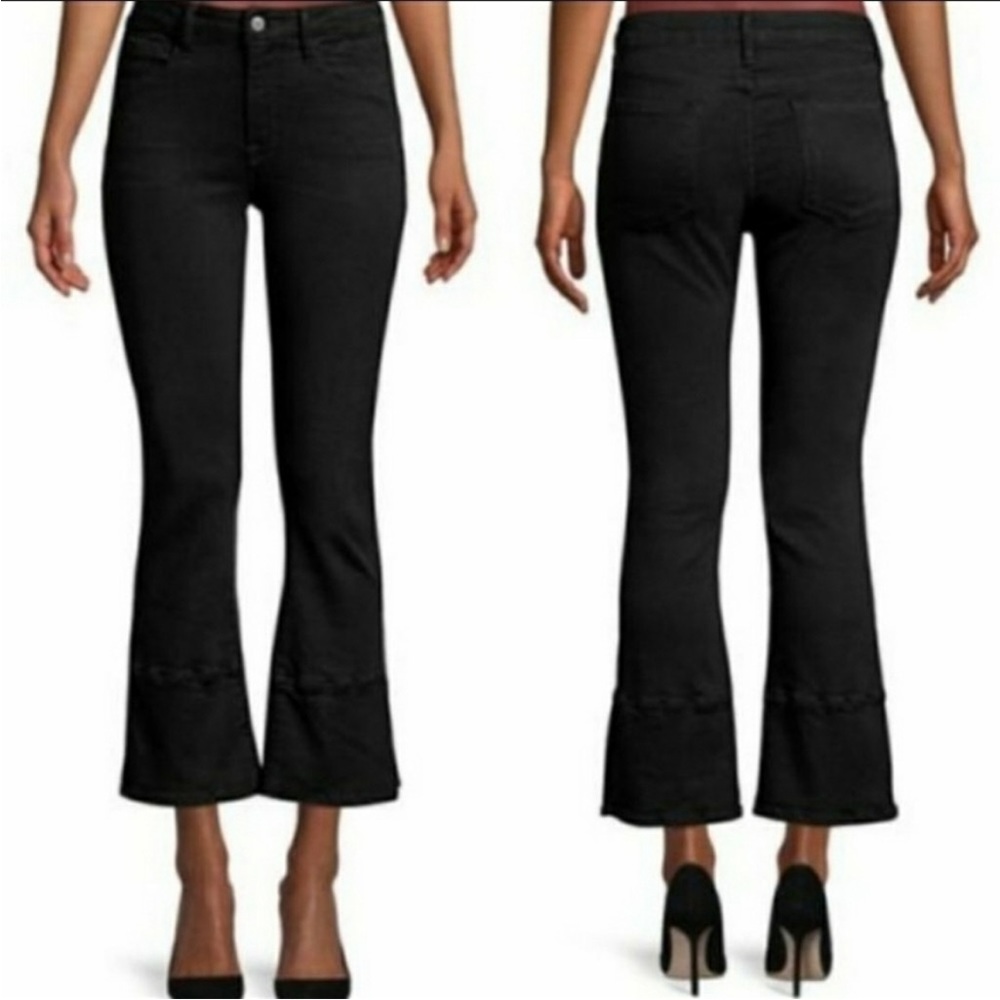 FRAME Le Crop Mini Boot Jeans color Herring 'BLACK", Size 26